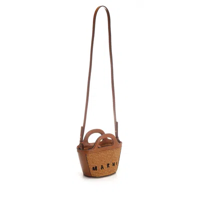 Marni Tropicalia Micro Bag In Brown