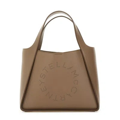 Stella Mccartney Bag With Shoulder Strap And Logo In Sand