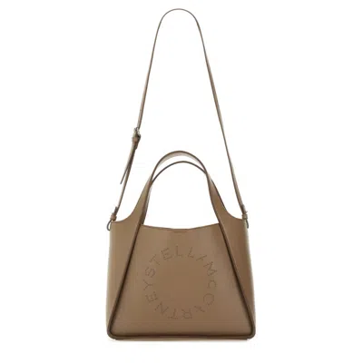 Stella Mccartney Bag With Shoulder Strap And Logo In Sand