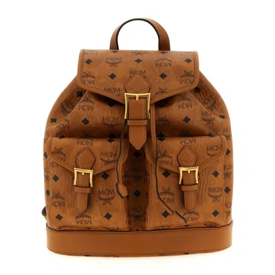 Mcm Aren Backpack In Brown