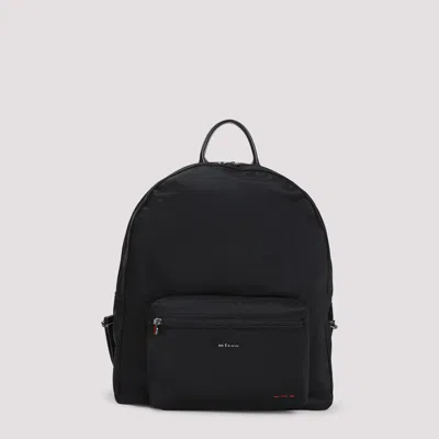 Kiton Versatile Backpack With Front Zip Pocket In Black