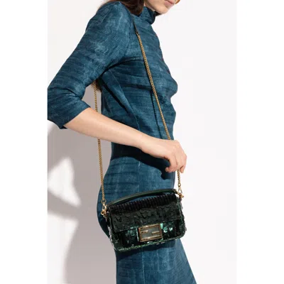 Fendi Handbag Baguette Mini In Green