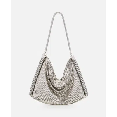 Rabanne Paco  Pixel Tube Aluminum Shoulder Bag In Silver