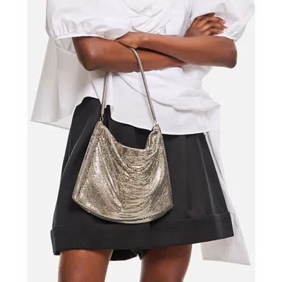 Rabanne Paco  Pixel Tube Aluminum Shoulder Bag In Silver