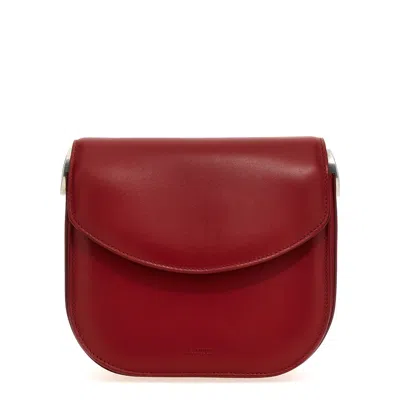 Jil Sander Coin Medium Shoulder Bag In Red