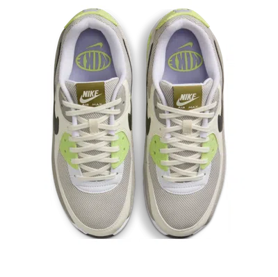 Nike (wmns)  Air Max 90 Lv8 'white Pale Ivory College Gray Light Lemon Twist' In Animal Print