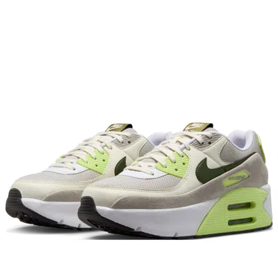 Nike (wmns)  Air Max 90 Lv8 'white Pale Ivory College Gray Light Lemon Twist' In Animal Print