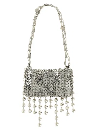 Rabanne 1969 Strass Nano Shoulder Bags Silver In Silver