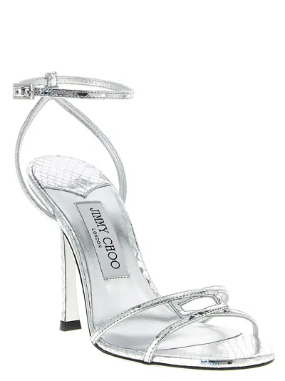 Jimmy Choo 1998 Leo Sandals Silver In Silver