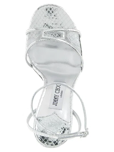 Jimmy Choo 1998 Leo Sandals Silver In Silver