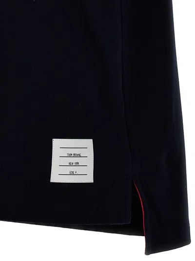 Thom Browne 4 Bar T-shirt Blue In Black
