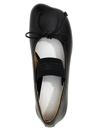 Mm6 Maison Margiela Anatomic Flat Shoes Black In Black