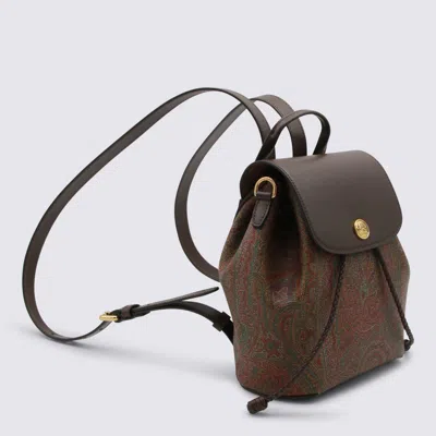 Etro Backpack S Arnica 18.5x10x22 Bags In Brown