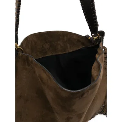 Isabel Marant Oskan Hobo Soft Shoulder Bag In Brown Suede