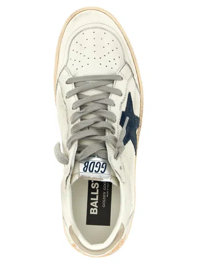 Golden Goose Ballstar Nappa Upper Toe And Spur Suede Star Leather Heel Sneakers Beige In White