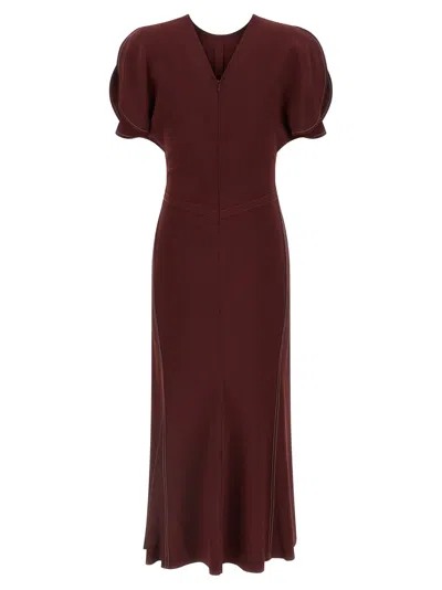 Victoria Beckham Isabella Dresses Bordeaux In Brown