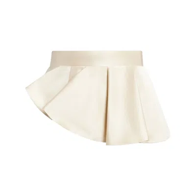 Bite Studios Asymmetric Ruffled Belt In Neutral