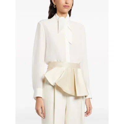 Bite Studios Asymmetric Ruffled Belt In Neutral