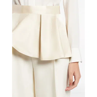 Bite Studios Asymmetric Ruffled Belt In Neutral