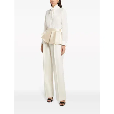 Bite Studios Asymmetric Ruffled Belt In Neutral