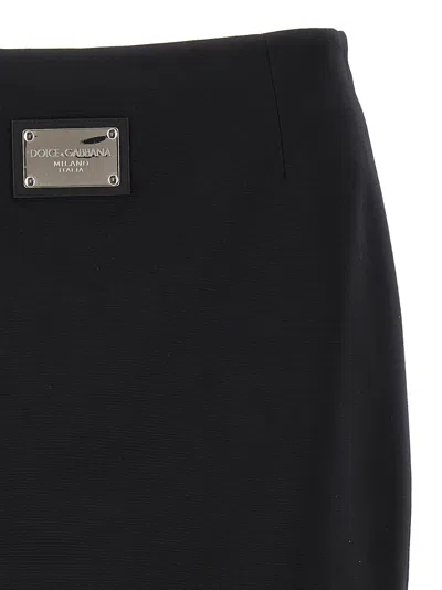 Dolce & Gabbana Black Sicily Skirts Black In Black
