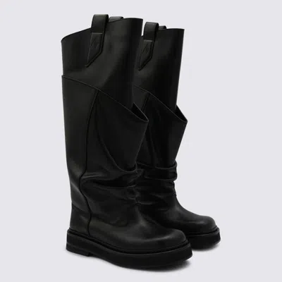 Attico Boots Blacks And Greys In Black