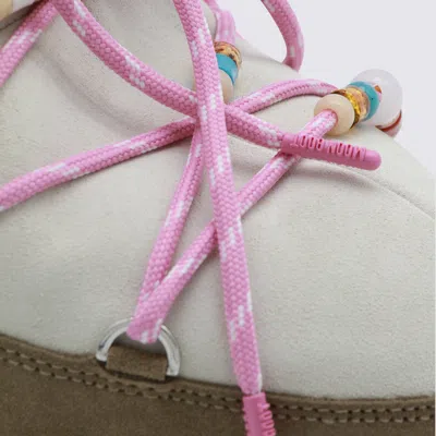 Moon Boot Two-tone Suede S X Guest In Residence Icon Low Ankle Boots In Animal Print