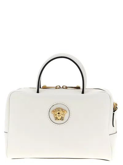 Versace Medusa Crossbody Bag Detachable Strap Top Handle In White