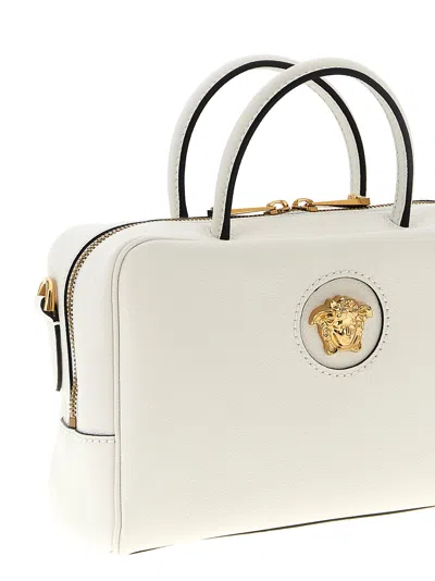Versace Medusa Crossbody Bag Detachable Strap Top Handle In White