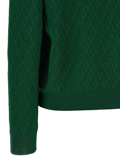 Versace Cardigan Pattern V Sweaters And Cardigans Green In Green