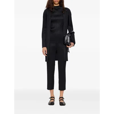 Issey Miyake Coats Black In Black