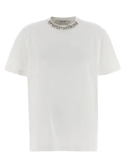 Golden Goose Crystal Crew Neck T-shirt In White
