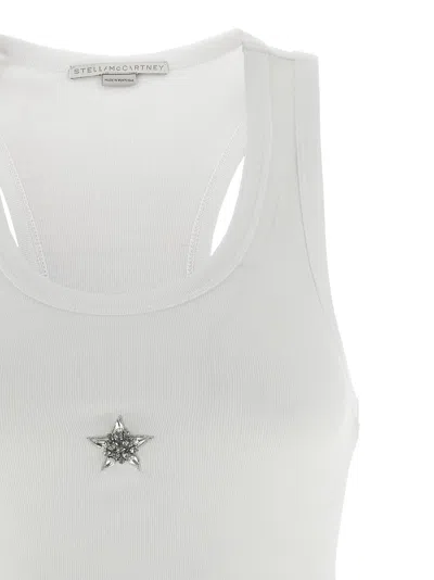 Stella Mccartney Crystal Mini Star Tops White In White