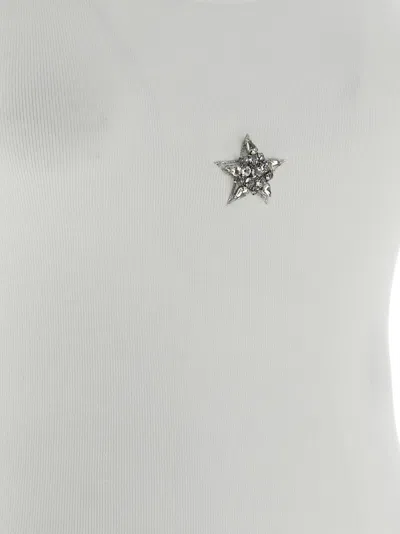 Stella Mccartney Crystal Mini Star Tops White In White
