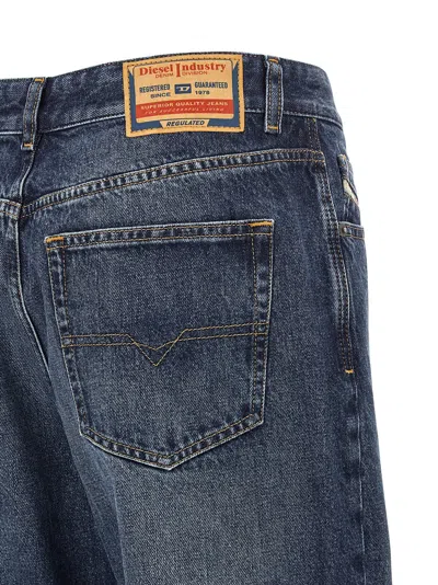 Diesel Sent Denim Trousers Contrast Stitching In Blue