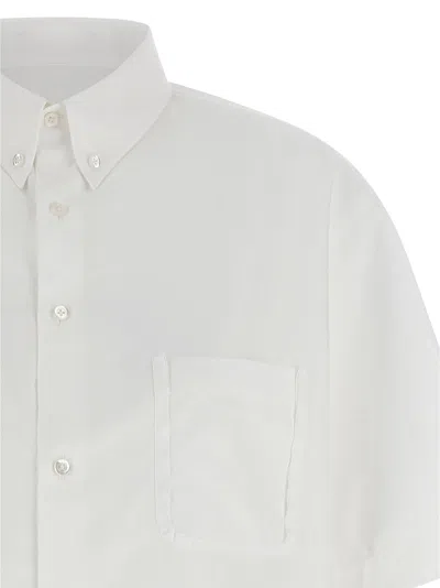 Maison Margiela Short Sleeve Shirt Button Down Collar Pocket In White