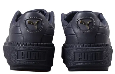 Puma (wmns)  Platform Trace Premium Low-top Sneakers Black In Blue