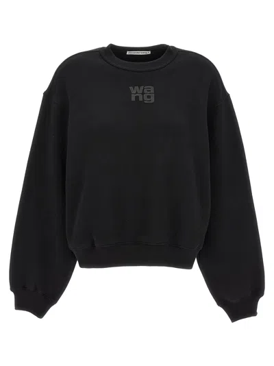Alexander Wang T Essential Terry Sweatshirt Black In Black