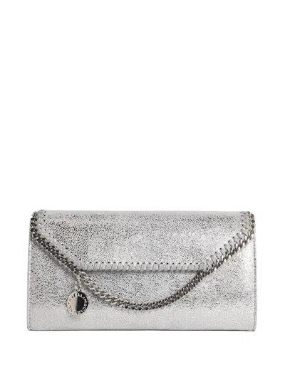 Stella Mccartney Falabella Continental Wallet In Silver