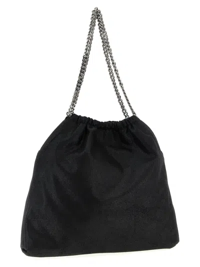 Stella Mccartney Falabella Drawstring Shoulder Bags Black In Black