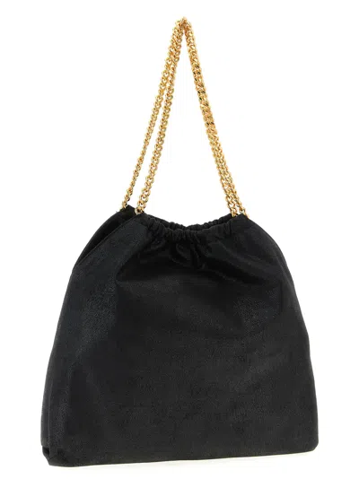 Stella Mccartney Falabella Drawstring Shoulder Bags Black In Black