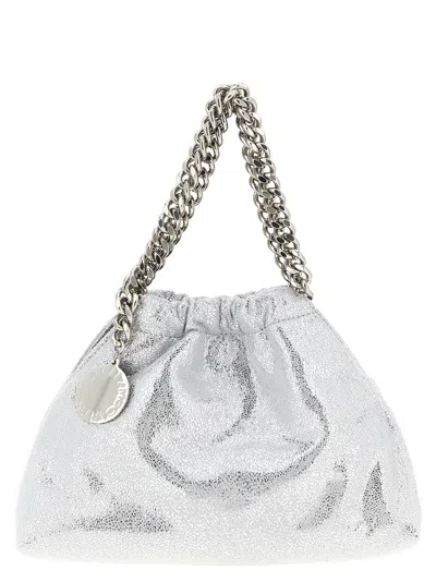 Stella Mccartney Falabella Mini Drawstring Crossbody Bag Crossbody Bags Silver In Silver