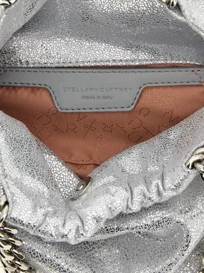 Stella Mccartney Falabella Mini Drawstring Crossbody Bag Crossbody Bags Silver In Silver