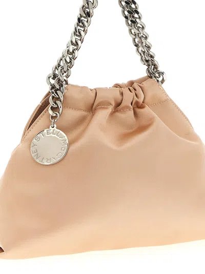 Stella Mccartney Falabella Mini Drawstring Crossbody Bags Pink In Orange