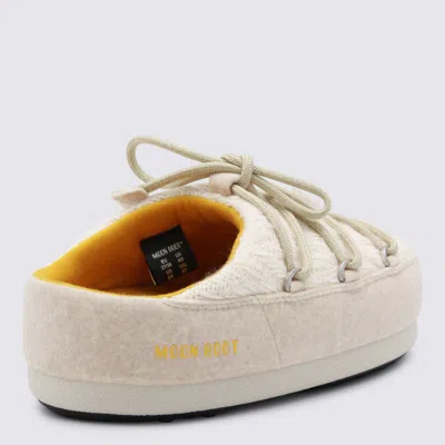 Moon Boot Flat Shoes White Sand In Nude
