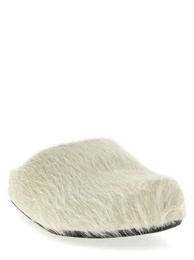 Marni Fussbett Flat Shoes White In Neutral