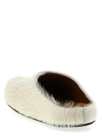 Marni Fussbett Flat Shoes White In Neutral