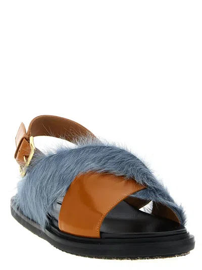 Marni Fussbett Sandals Multicolor In Blue
