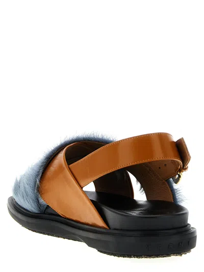Marni Fussbett Sandals Multicolor In Blue