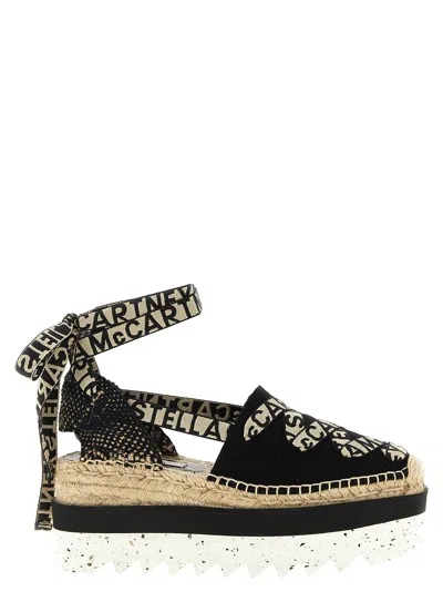Stella Mccartney Stella Mc Cartney Gaia Wedge Espadrillas In Black